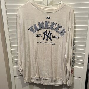 Vintage New York Yankees Graphic Long Sleeve Shirt Mens Medium